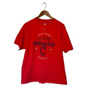 Cleveland Indians Red S/S T-Shirt Mens Size XL MLB Spring Training 2017 Majestic